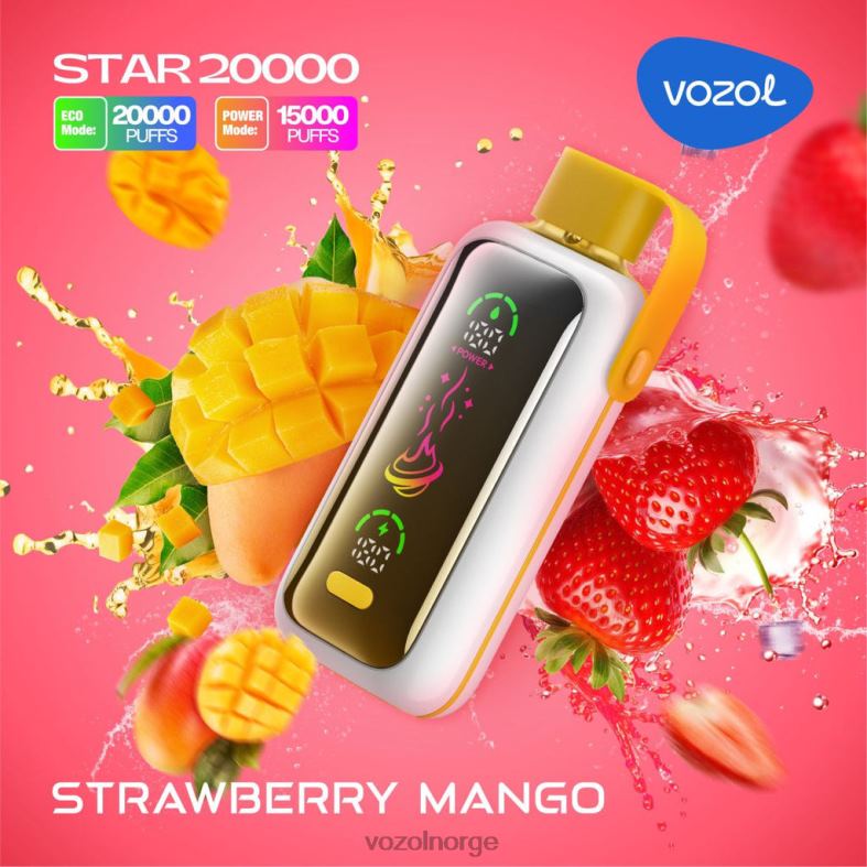 Vozol Vape Norge - VOZOL STAR 20 000 jordbær mango 224441