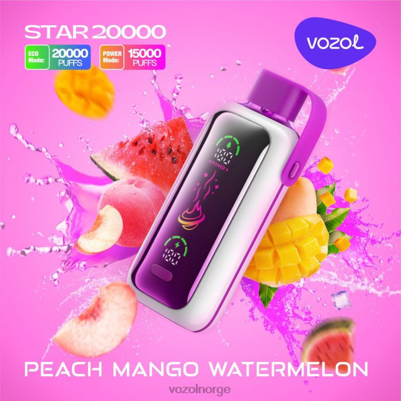 Vozol Vape Store - VOZOL STAR 20 000 fersken mango vannmelon 2244416