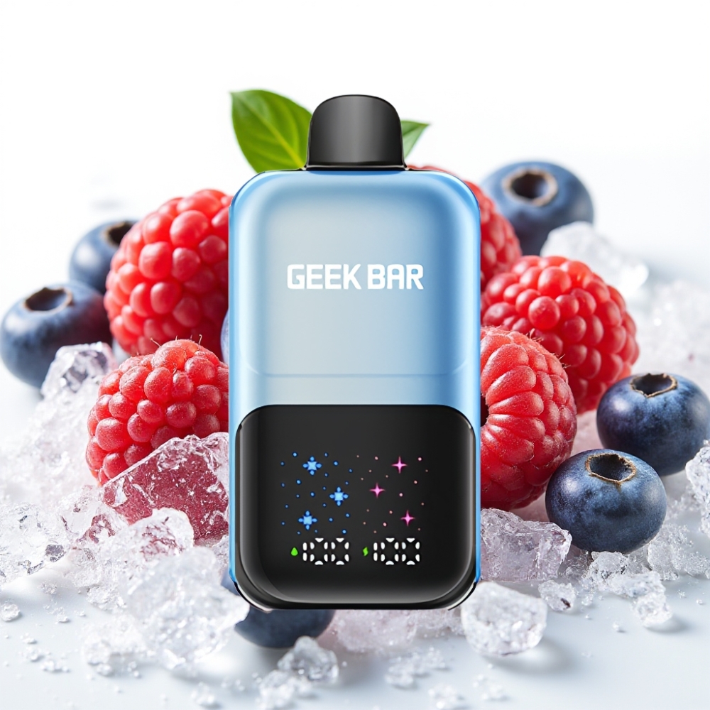 GEEK BAR 2GO 50000 Puffs Blåbær Bringebær Is 20mL 5% Nikotinsalt Oppladbar