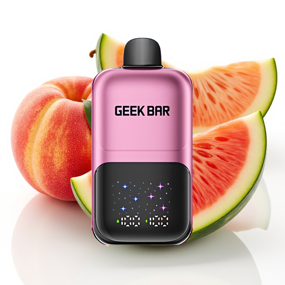 GEEK BAR 2GO 50000 Puffs Fersken & Vannmelon Interaktiv Skjerm 3 Nivåer Justerbar 20mL 5% Nikotin