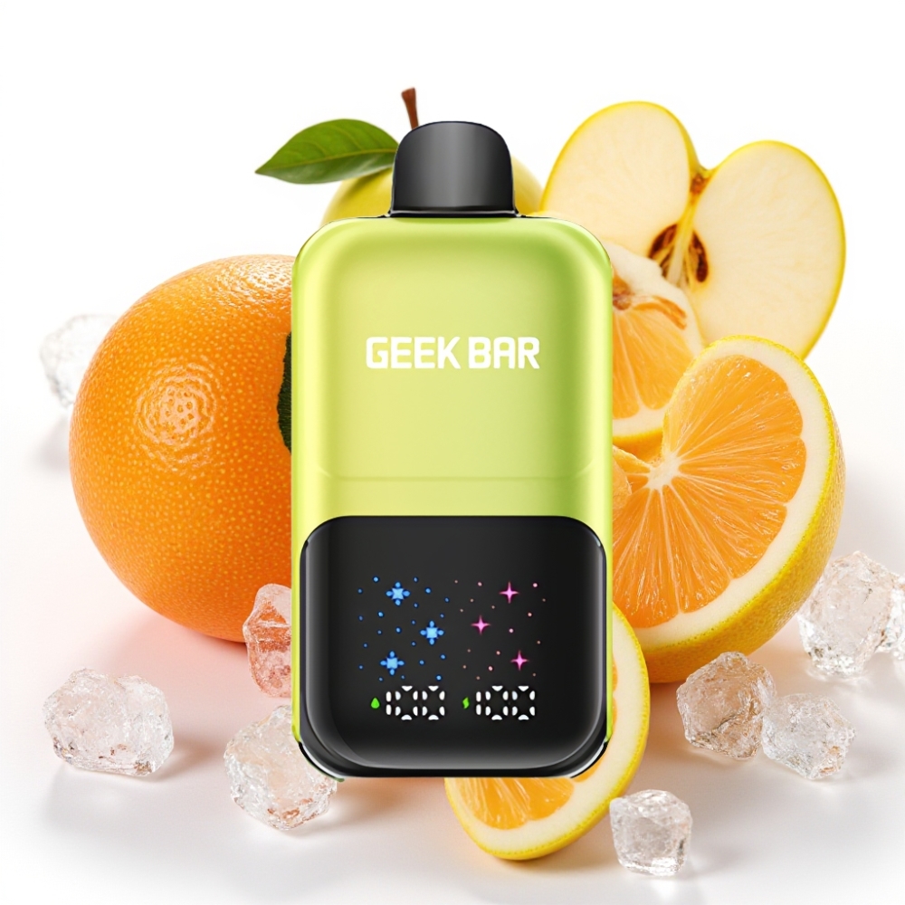 GEEK BAR 2GO 50000 Puffs Stor Skjerm Justerbar Smak/Kjølighet 20mL 5% Nikotin Sur Eple Is
