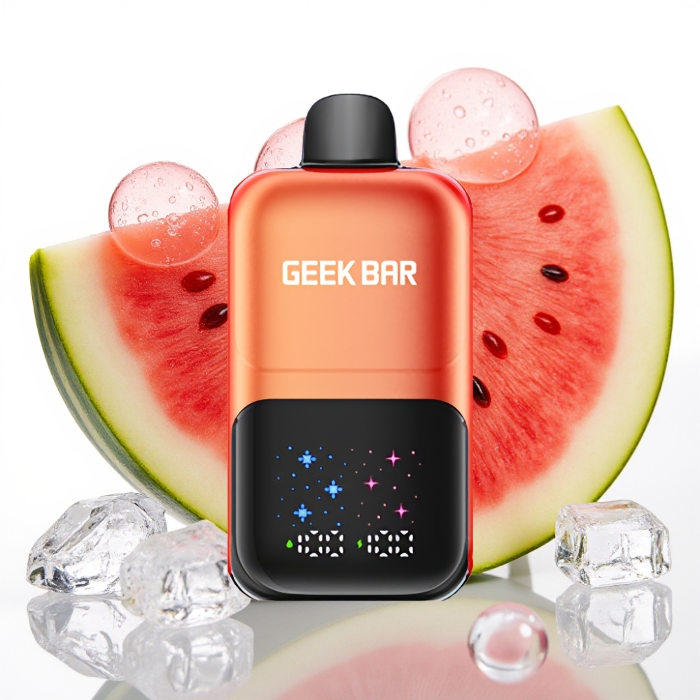 GEEK BAR 2GO 50000 Puffs Stor Skjerm Justerbar Smak/Kjøling 20mL 5% Nikotin Vannmelon Bubble Gum Is