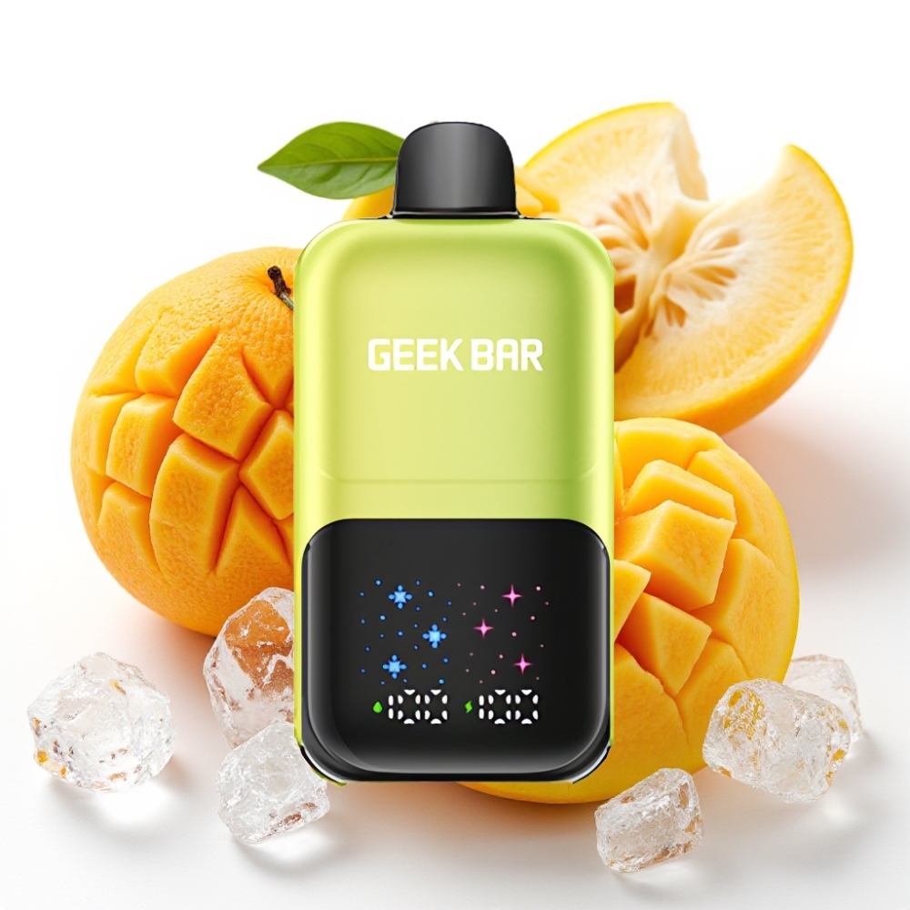 GEEK BAR 2GO 50000 Puffs Stor Skjerm Justerbar Smak/Kjøling Dobbel Tank 20mL 5% Nikotin Mexico Mango Is