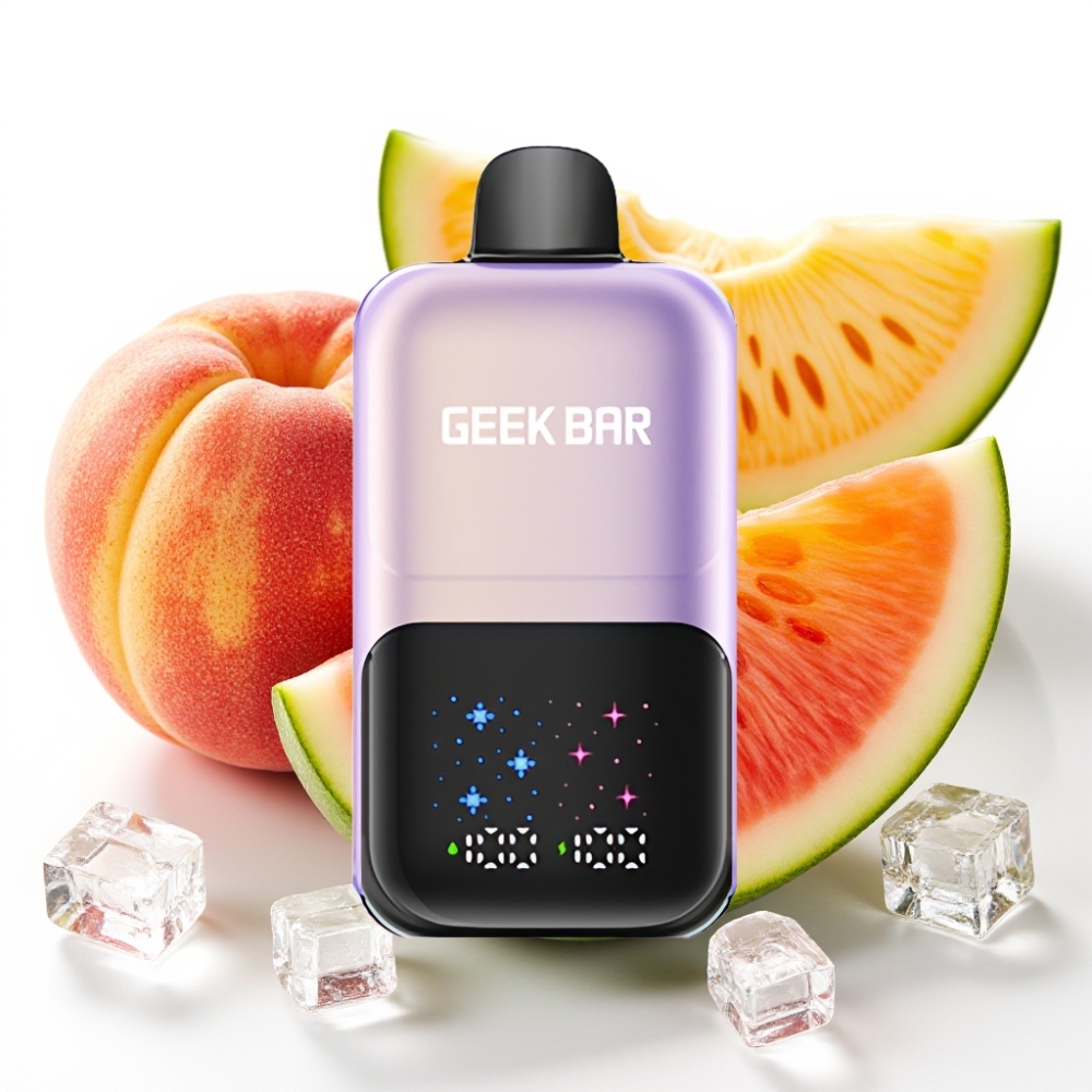 GEEK BAR 2GO 50000 Puffs Stor Skjerm Justerbar Smak/Kjøling Dobbel Tank 20mL 5% Nikotinsalt Fersken Mango Vannmelon Is