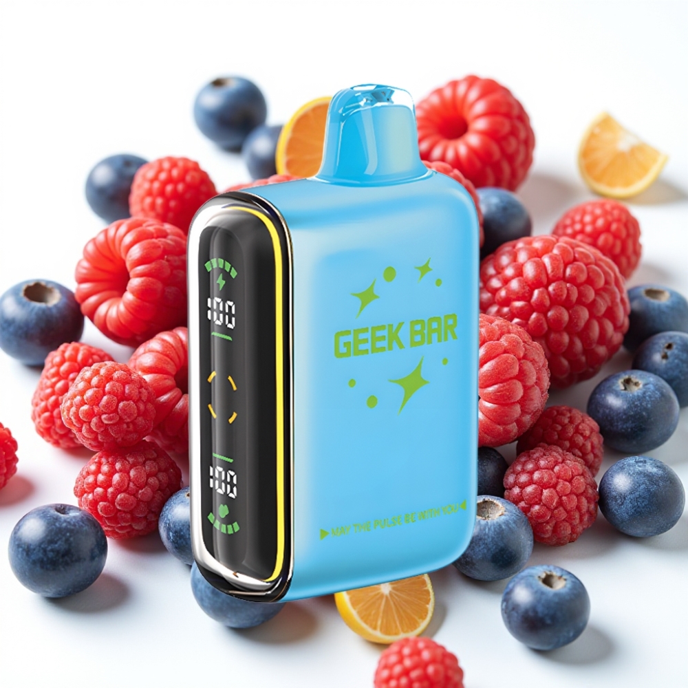 GEEK BAR Pulse 15000 Puffs 16ML 5% Nikotin Justerbar Luftstrøm 650 mAh USB-C