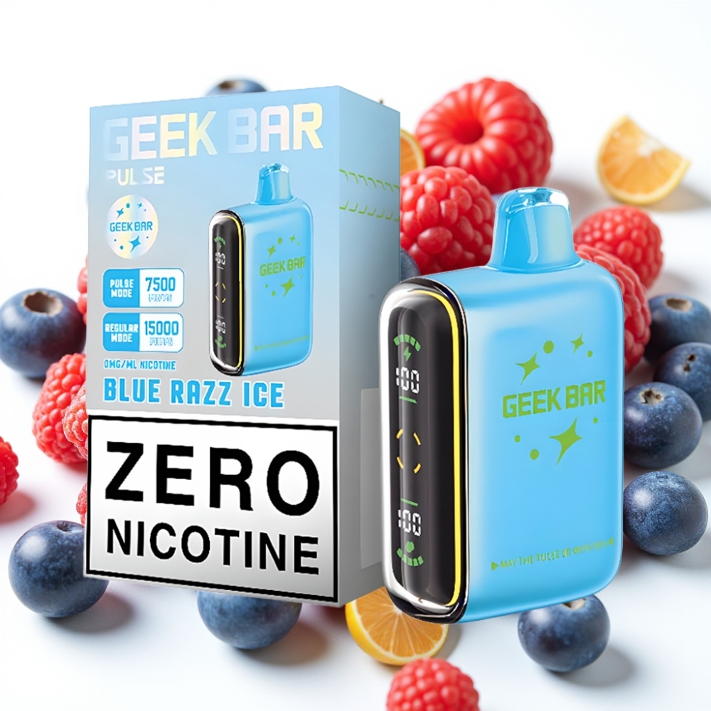 GEEK BAR Pulse 15000 Puffs 16ML 5% Nikotin Justerbar Luftstrøm 650 mAh USB-C