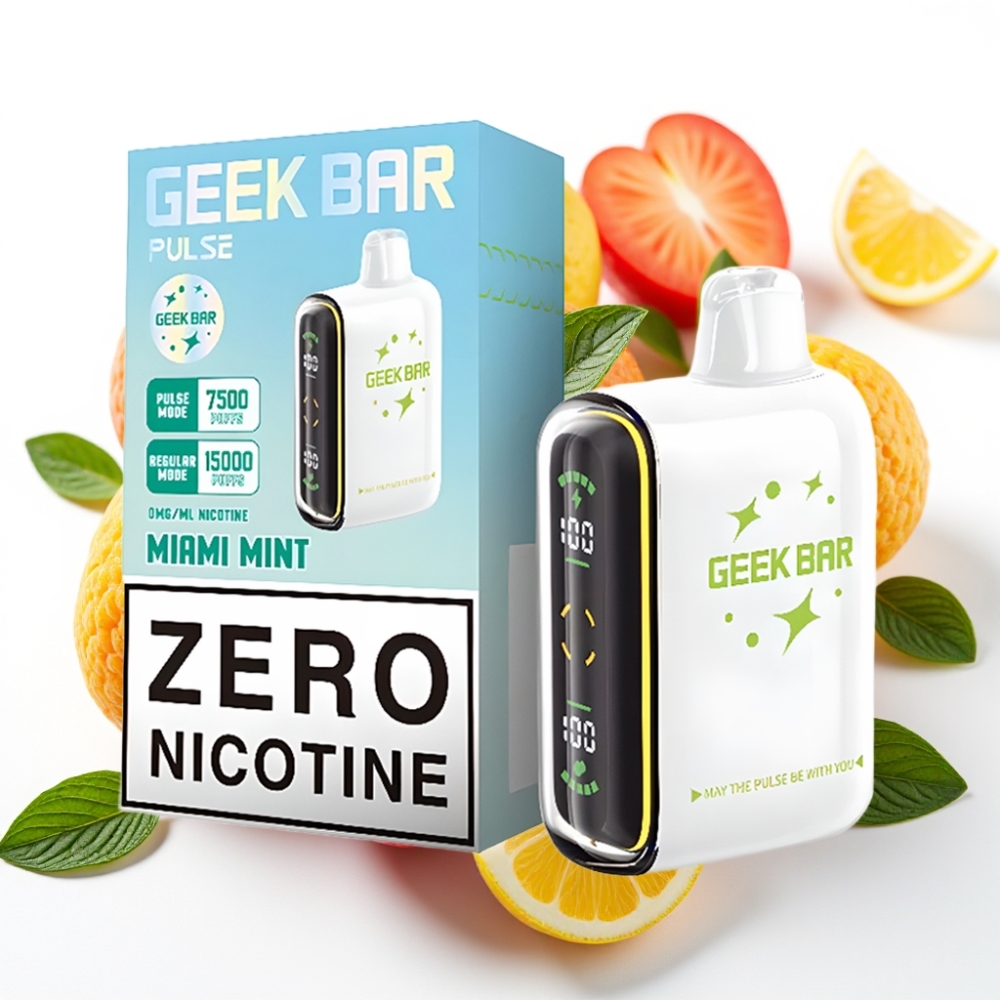 GEEK BAR Pulse 15000 Puffs 16ML 5% Nikotin Justerbar Luftstrøm 650 mAh USB-C