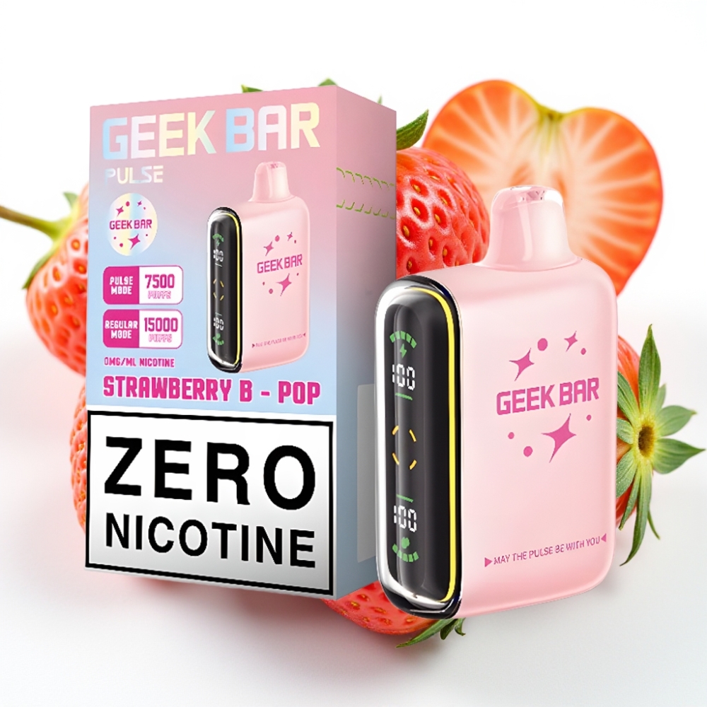 GEEK BAR Pulse 15000 Puffs 16ML 5% Nikotin Justerbar Luftstrøm 650 mAh USB-C