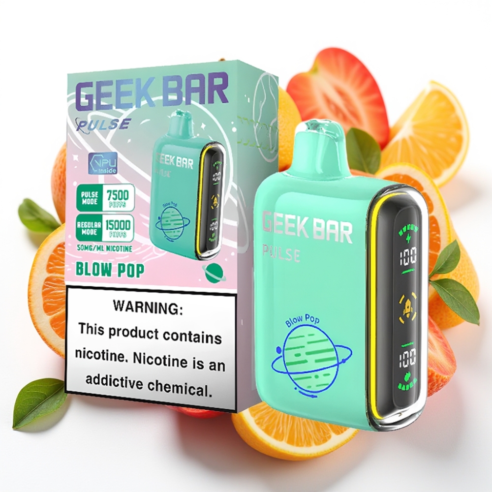 GEEK BAR Pulse 15000 Puffs Planet Edition 16ML væske 5% nikotin 650 mAh USB-C justerbar luftstrøm