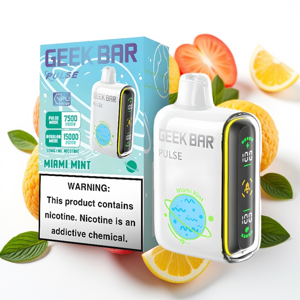 GEEK BAR Pulse 15000 Puffs Planet Edition 16ML væske 5% nikotin 650 mAh USB-C justerbar luftstrøm