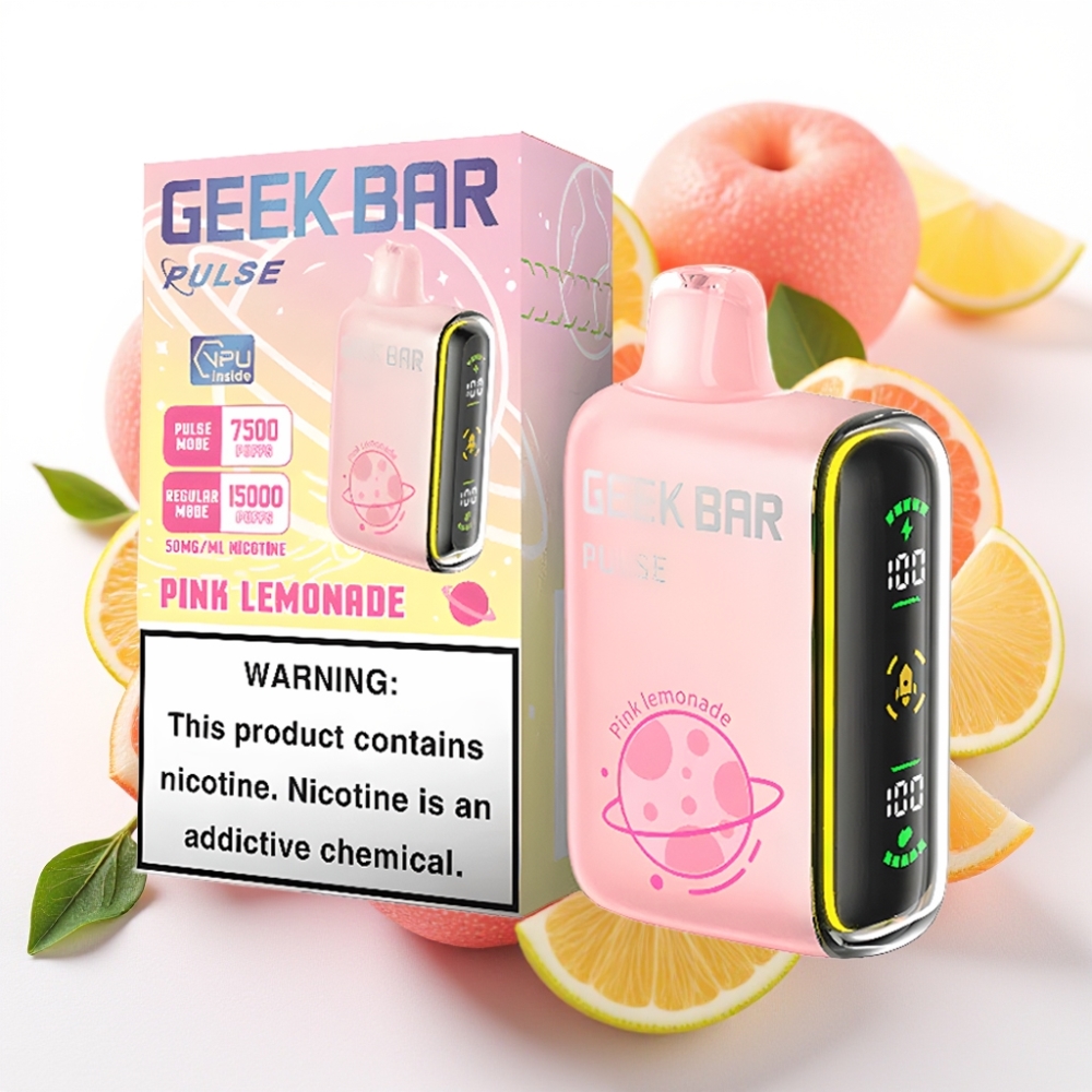 GEEK BAR Pulse 15000 Puffs Planet Edition 16ML væske 5% nikotin 650 mAh USB-C justerbar luftstrøm