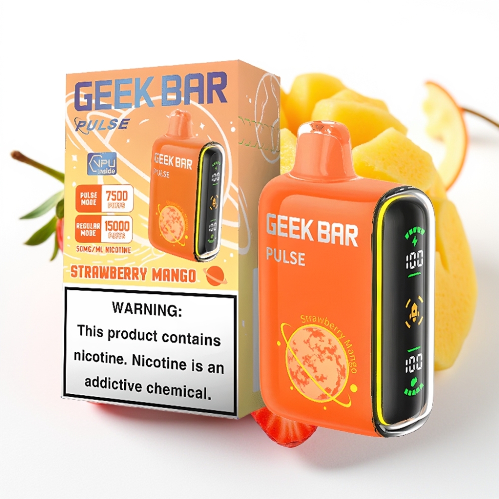 GEEK BAR Pulse 15000 Puffs Planet Edition 16ML væske 5% nikotin 650 mAh USB-C justerbar luftstrøm