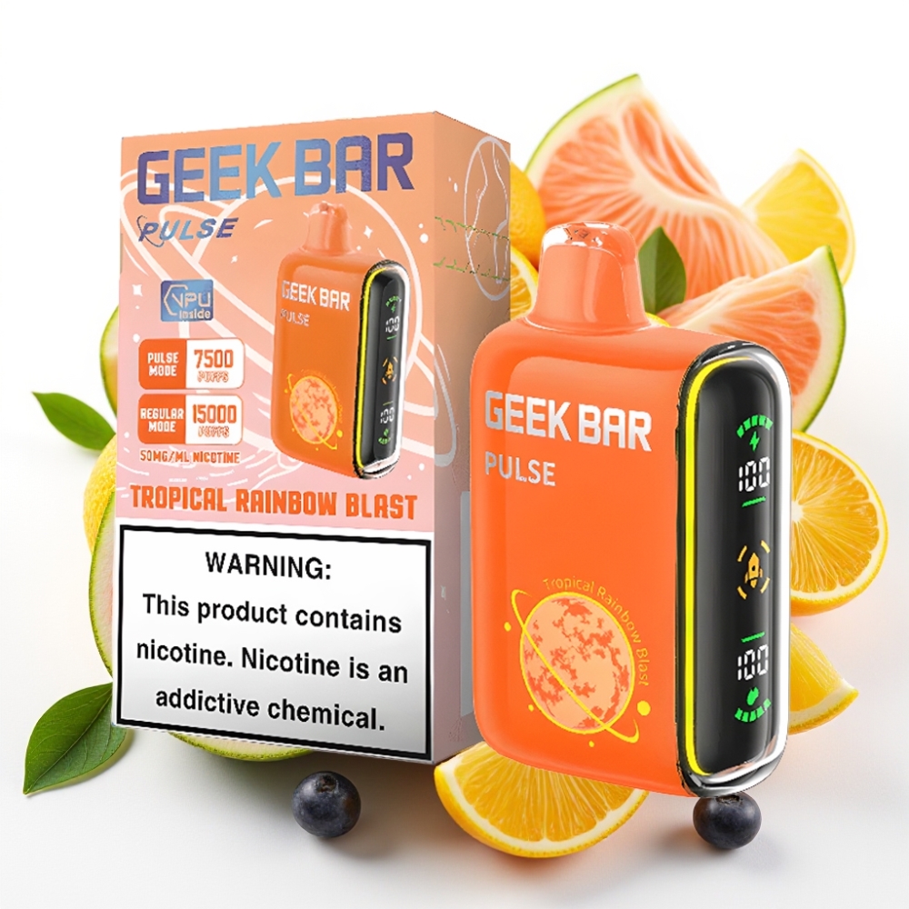 GEEK BAR Pulse 15000 Puffs Planet Edition 16ML væske 5% nikotin 650 mAh USB-C justerbar luftstrøm