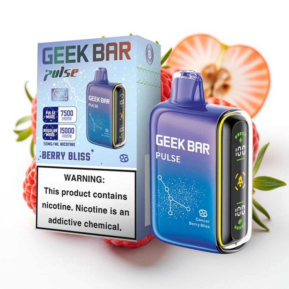 GEEK BAR Pulse 15000 Puffs Zodiac Edition, 16ML e-væske, 5% nikotin, justerbar luftstrøm, 650 mAh batteri, USB Type-C