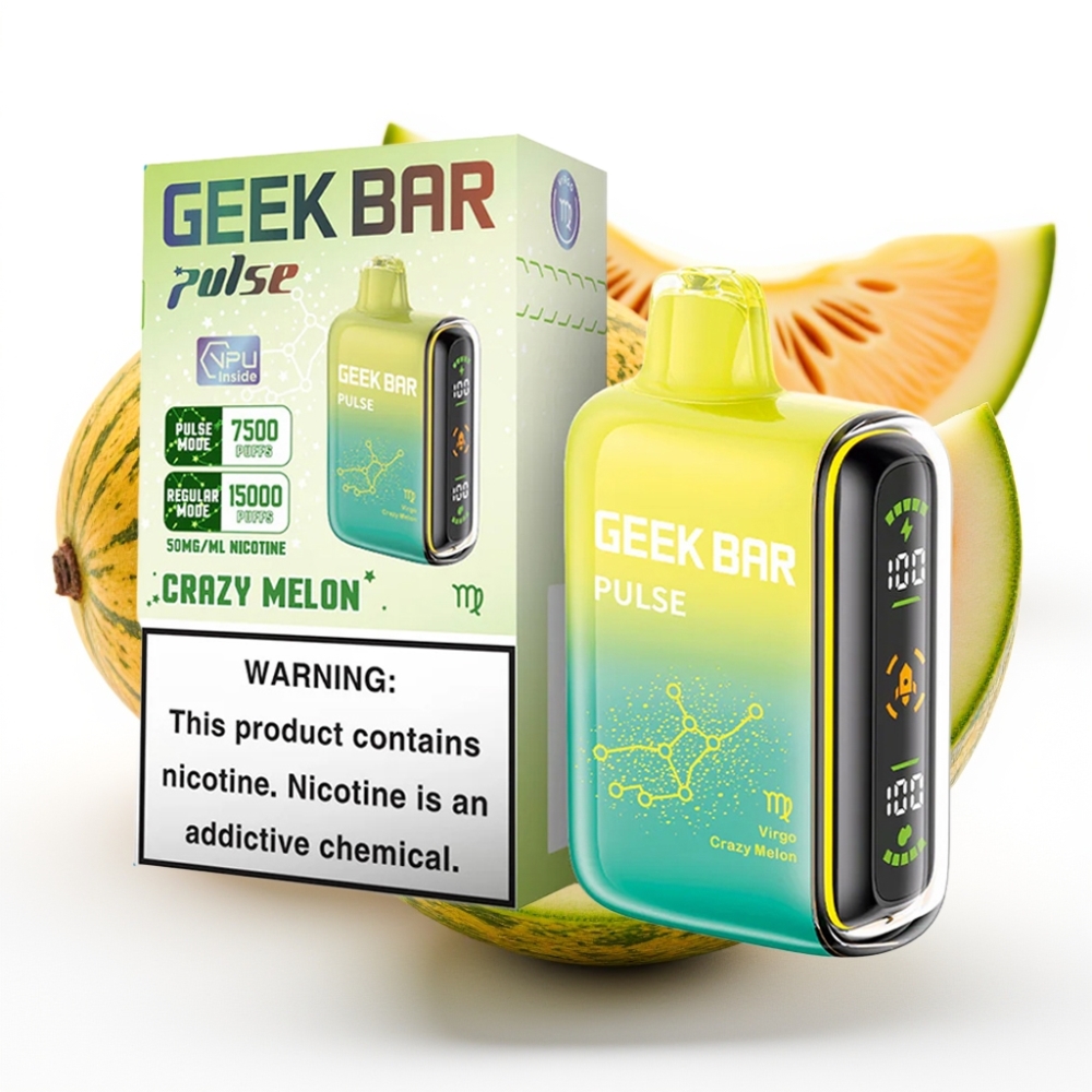 GEEK BAR Pulse 15000 Puffs Zodiac Edition, 16ML e-væske, 5% nikotin, justerbar luftstrøm, 650 mAh batteri, USB Type-C