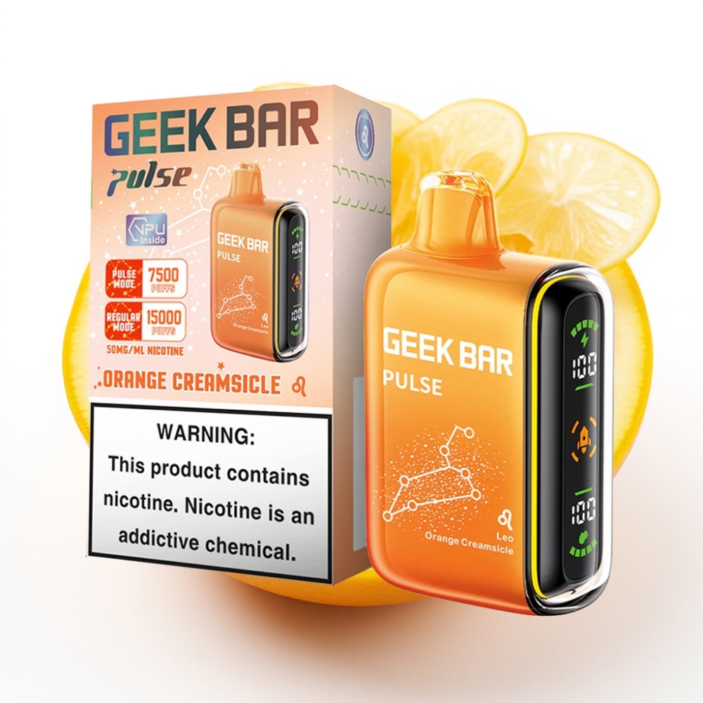 GEEK BAR Pulse 15000 Puffs Zodiac Edition, 16ML e-væske, 5% nikotin, justerbar luftstrøm, 650 mAh batteri, USB Type-C