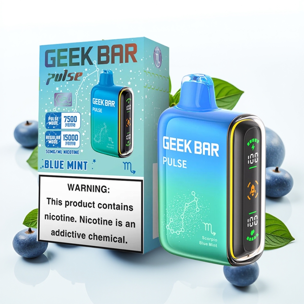 GEEK BAR Pulse 15000 Puffs Zodiac Edition, 16ML e-væske, 5% nikotin, justerbar luftstrøm, 650 mAh batteri, USB Type-C