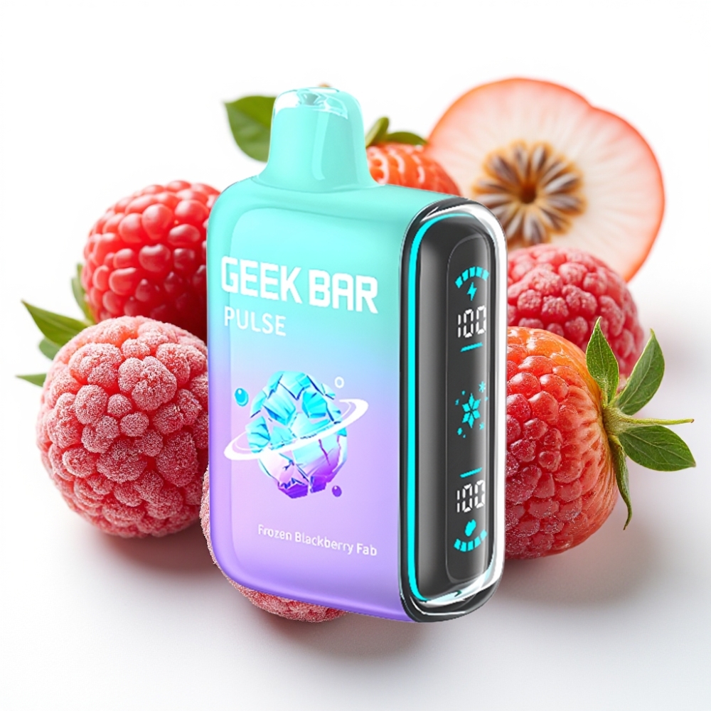 Geek Bar Pulse 15000 Puffs Fryst Utgave – 15 000 trekk, 16ML, 5% nikotin, justerbar luftstrøm, 650 mAh