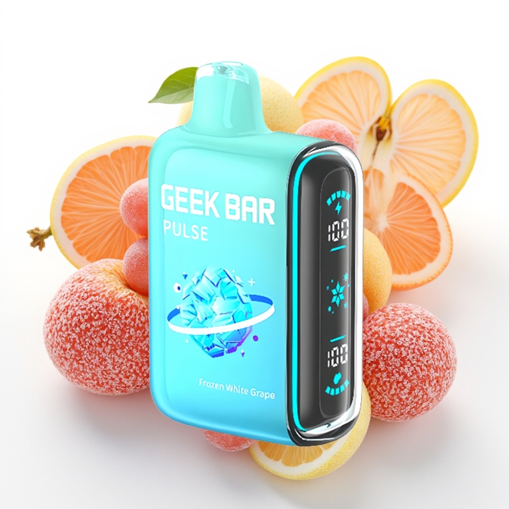 Geek Bar Pulse 15000 Puffs Fryst Utgave – 15 000 trekk, 16ML, 5% nikotin, justerbar luftstrøm, 650 mAh