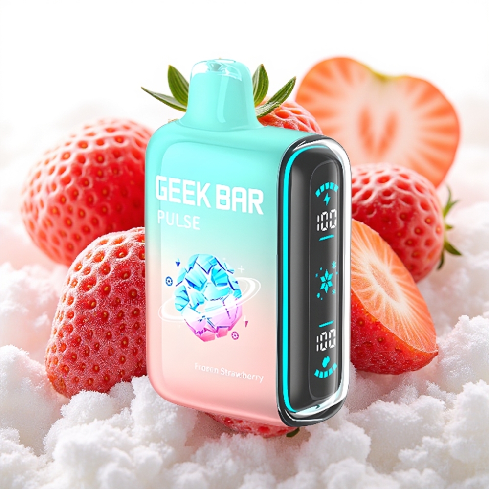 Geek Bar Pulse 15000 Puffs Fryst Utgave – 15 000 trekk, 16ML, 5% nikotin, justerbar luftstrøm, 650 mAh