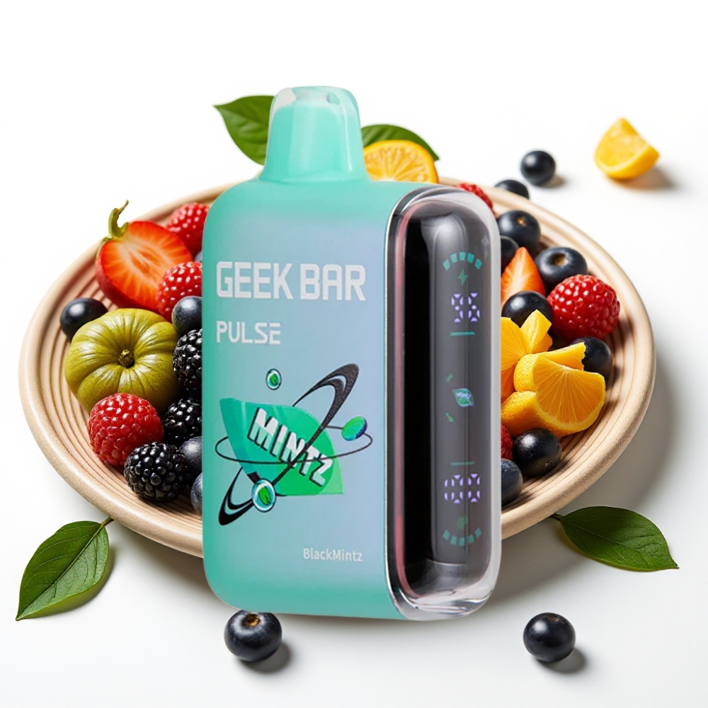 Geek Bar Pulse 15000 Puffs Mynteutgave – 15 000 trekk, 16ML, 5% nikotin, justerbar luftstrøm, 650 mAh, USB-C