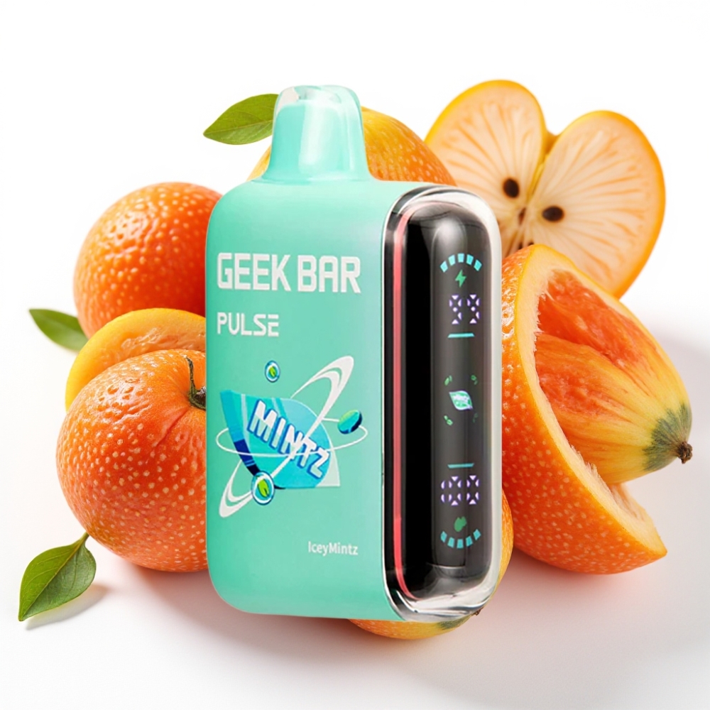 Geek Bar Pulse 15000 Puffs Mynteutgave – 15 000 trekk, 16ML, 5% nikotin, justerbar luftstrøm, 650 mAh, USB-C