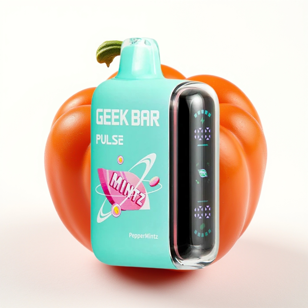 Geek Bar Pulse 15000 Puffs Mynteutgave – 15 000 trekk, 16ML, 5% nikotin, justerbar luftstrøm, 650 mAh, USB-C