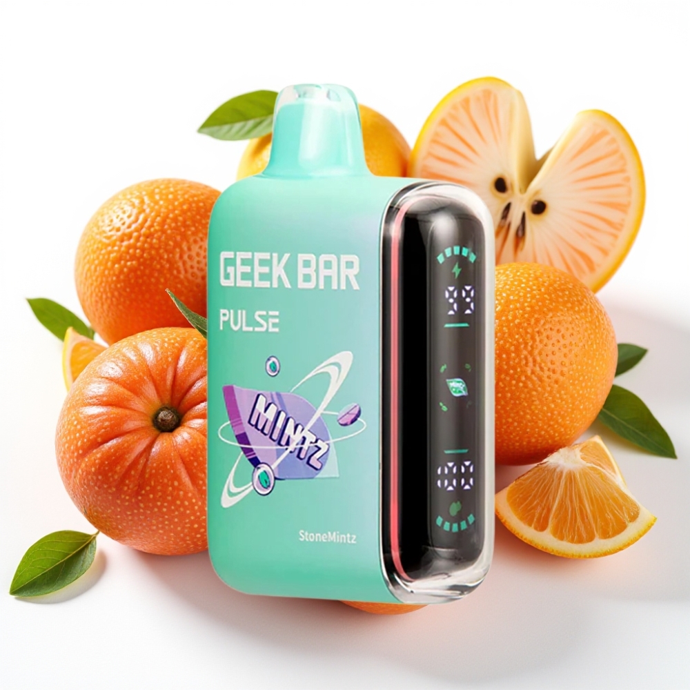 Geek Bar Pulse 15000 Puffs Mynteutgave – 15 000 trekk, 16ML, 5% nikotin, justerbar luftstrøm, 650 mAh, USB-C