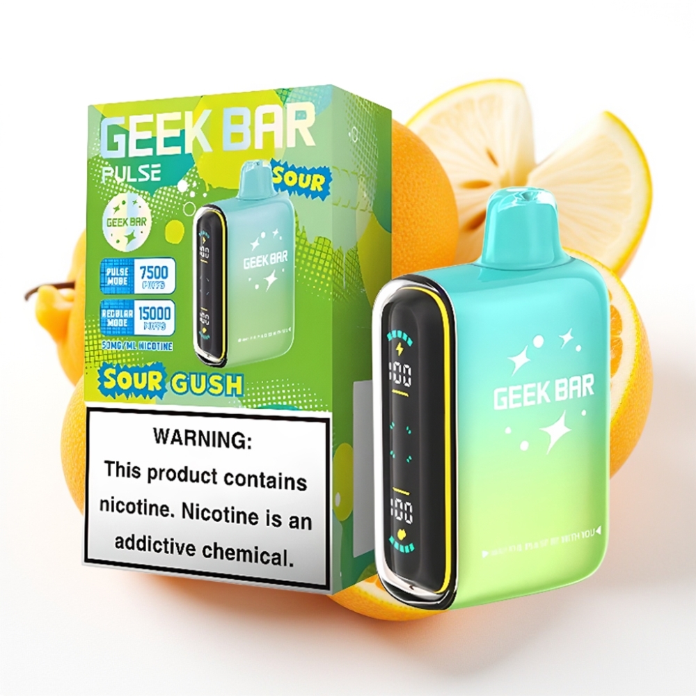 Geek Bar Pulse 15000 Puffs Sur Edisjon 16ML 5% justerbar luftstrøm 650 mAh USB-C