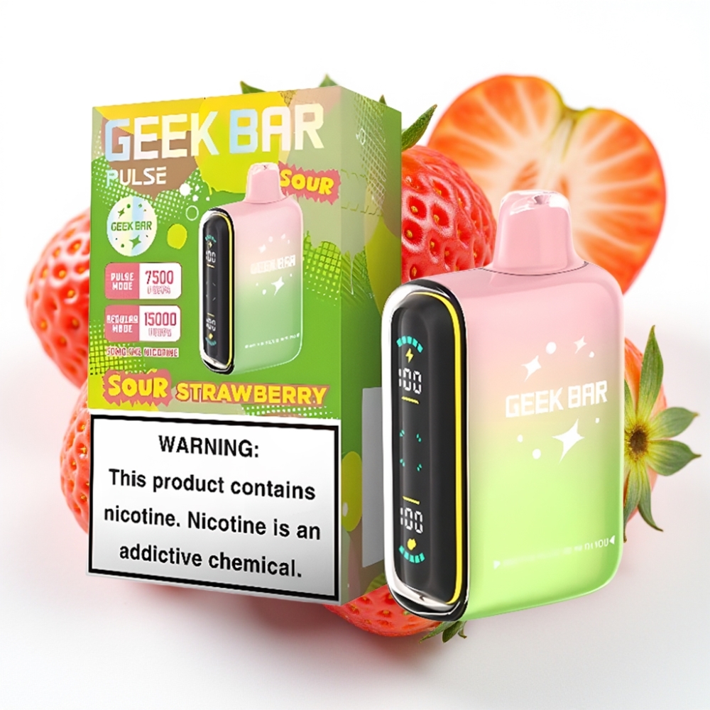 Geek Bar Pulse 15000 Puffs Sur Edisjon 16ML 5% justerbar luftstrøm 650 mAh USB-C