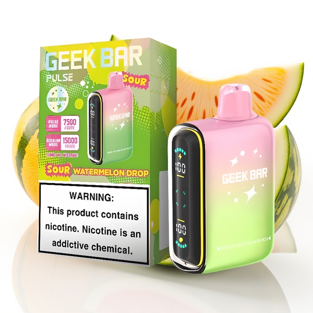 Geek Bar Pulse 15000 Puffs Sur Edisjon 16ML 5% justerbar luftstrøm 650 mAh USB-C