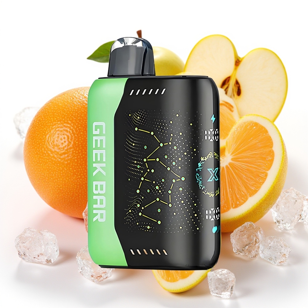 GEEK BAR Pulse X 25000 Puff 0-5% Nikotin 18mL Væske USB-C Skjerm Dual Mesh Zero Nikotin