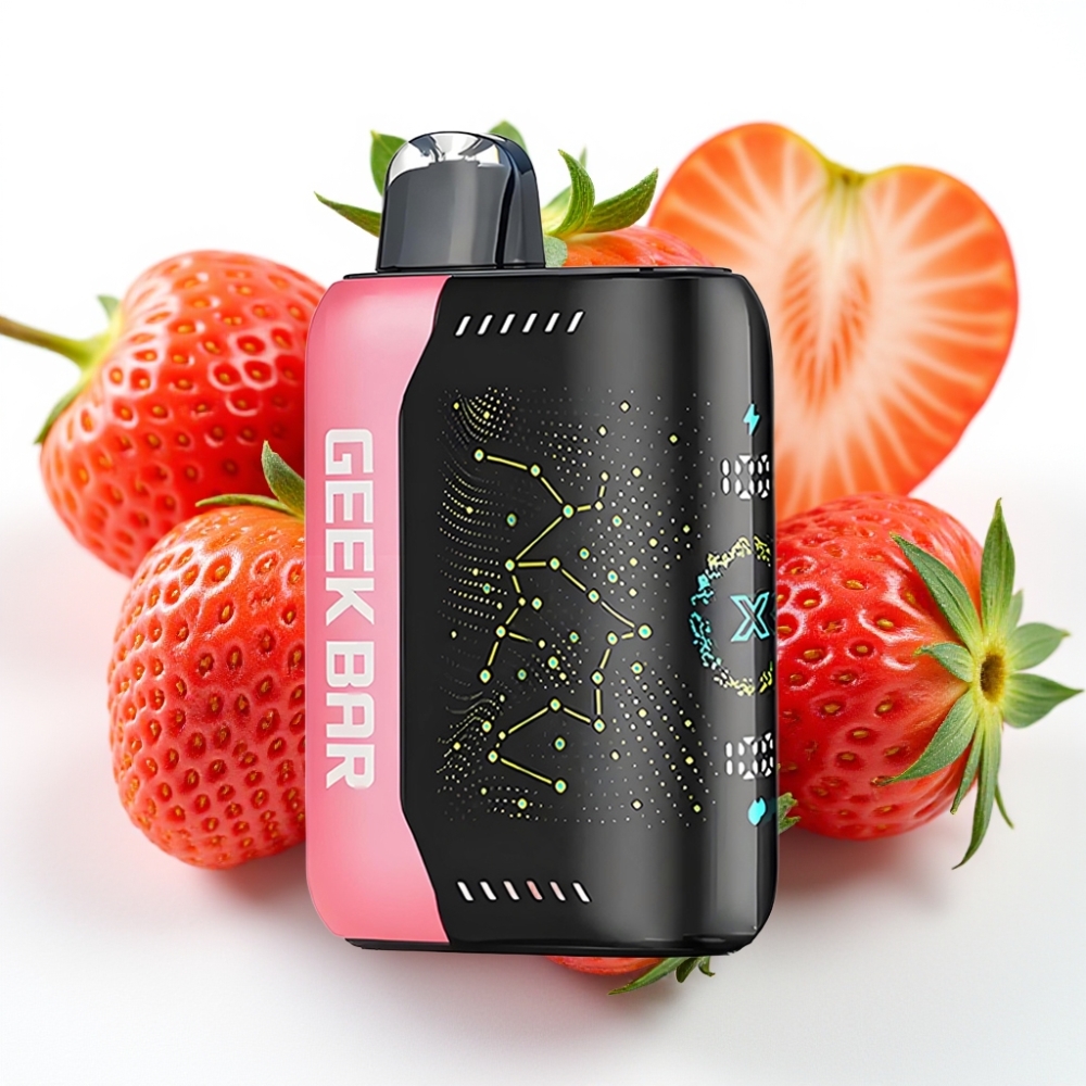 GEEK BAR Pulse X 25000 Puff 0-5% Nikotin 18mL Væske USB-C Skjerm Dual Mesh Zero Nikotin