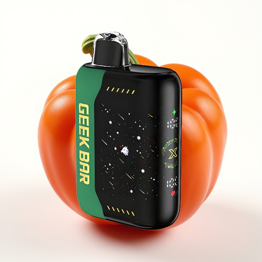 GEEK BAR Pulse X 25000 Puffs opptil 25000 trekk, opptil 15000 trekk i Pulse-modus, 0-5% nikotin, 18mL e-væske, 3D-skjerm, USB-C, dual mesh, Julutgave