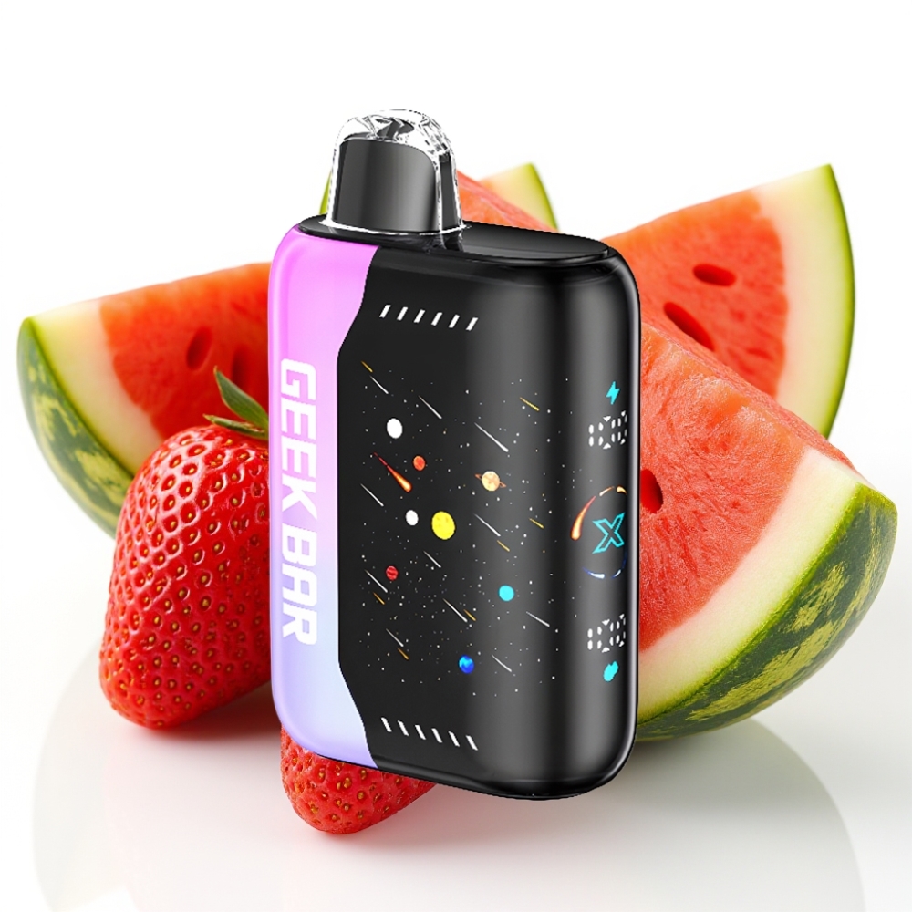 Geek Bar Pulse X 25000 Puffs Meteor Edition opptil 25000 puff, opptil 15000 puff i Pulse-modus, 0-5% nikotin, 18mL væske, 3D-skjerm, USB-C