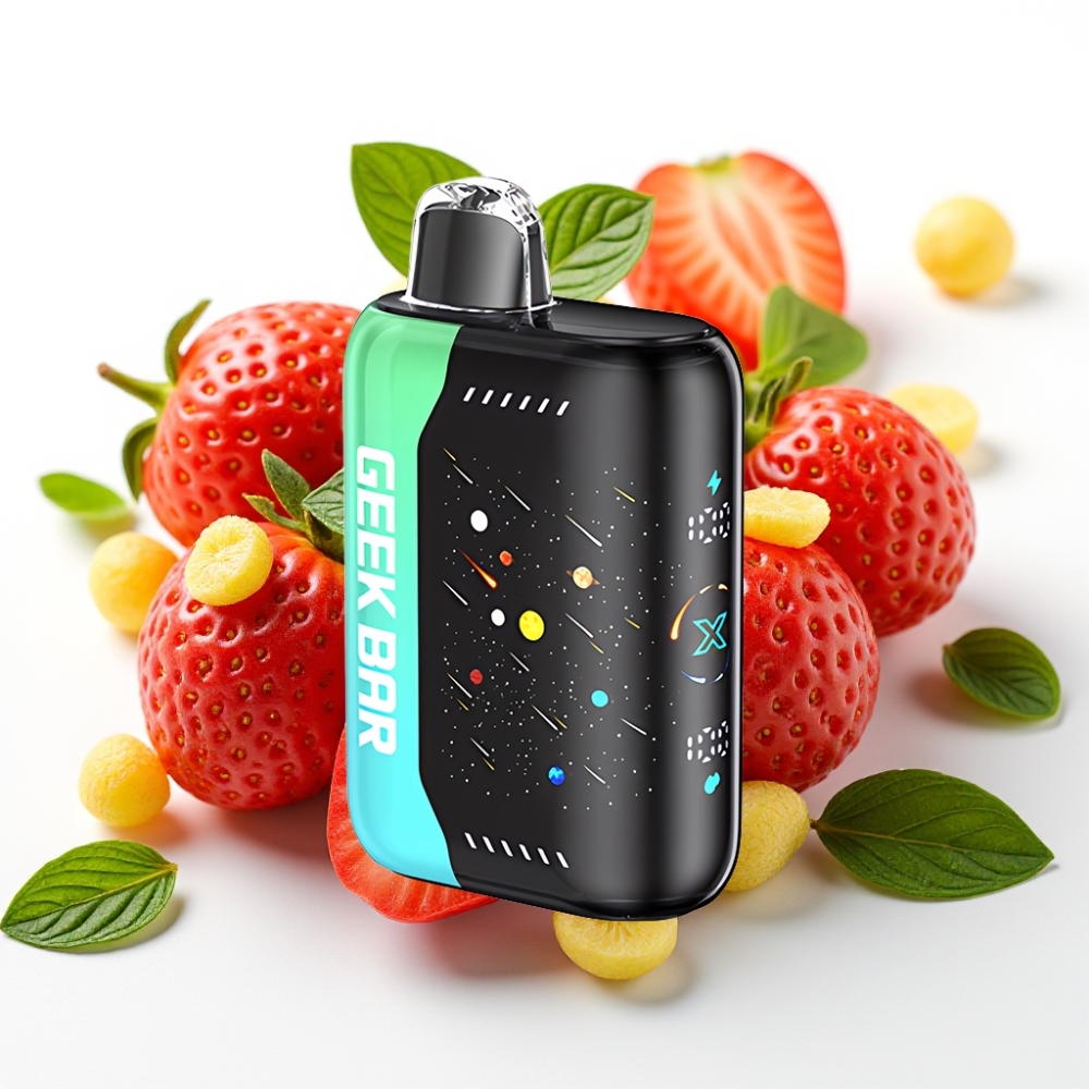 GEEK BAR Pulse X 42K Puffs Meteor Edition ATL Mint 820mAh Hurtiglading Dobbelt Mesh Spole Justerbar Luftstrøm