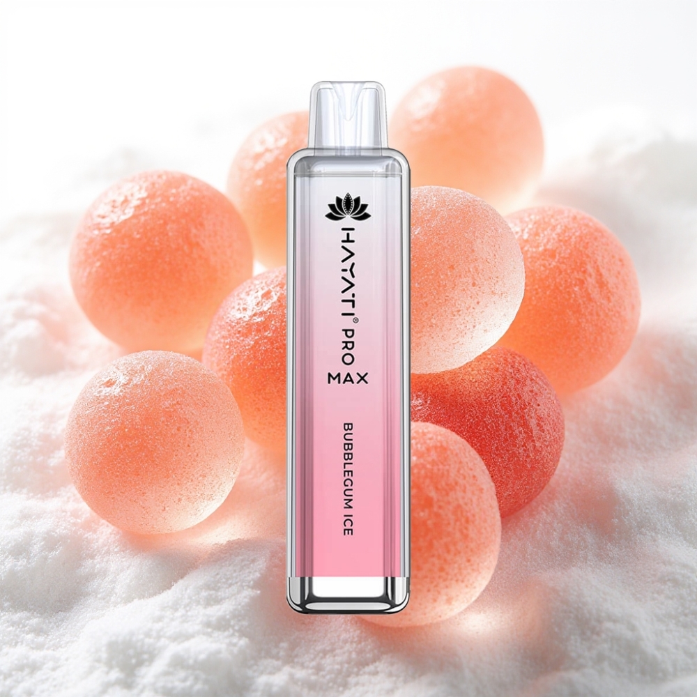 Hayati Pro Max 4000 Puffs Engangs Vape Bubblegum Is – 2%/5% Nikotin, 1400mAh, Oppladbar, TPD