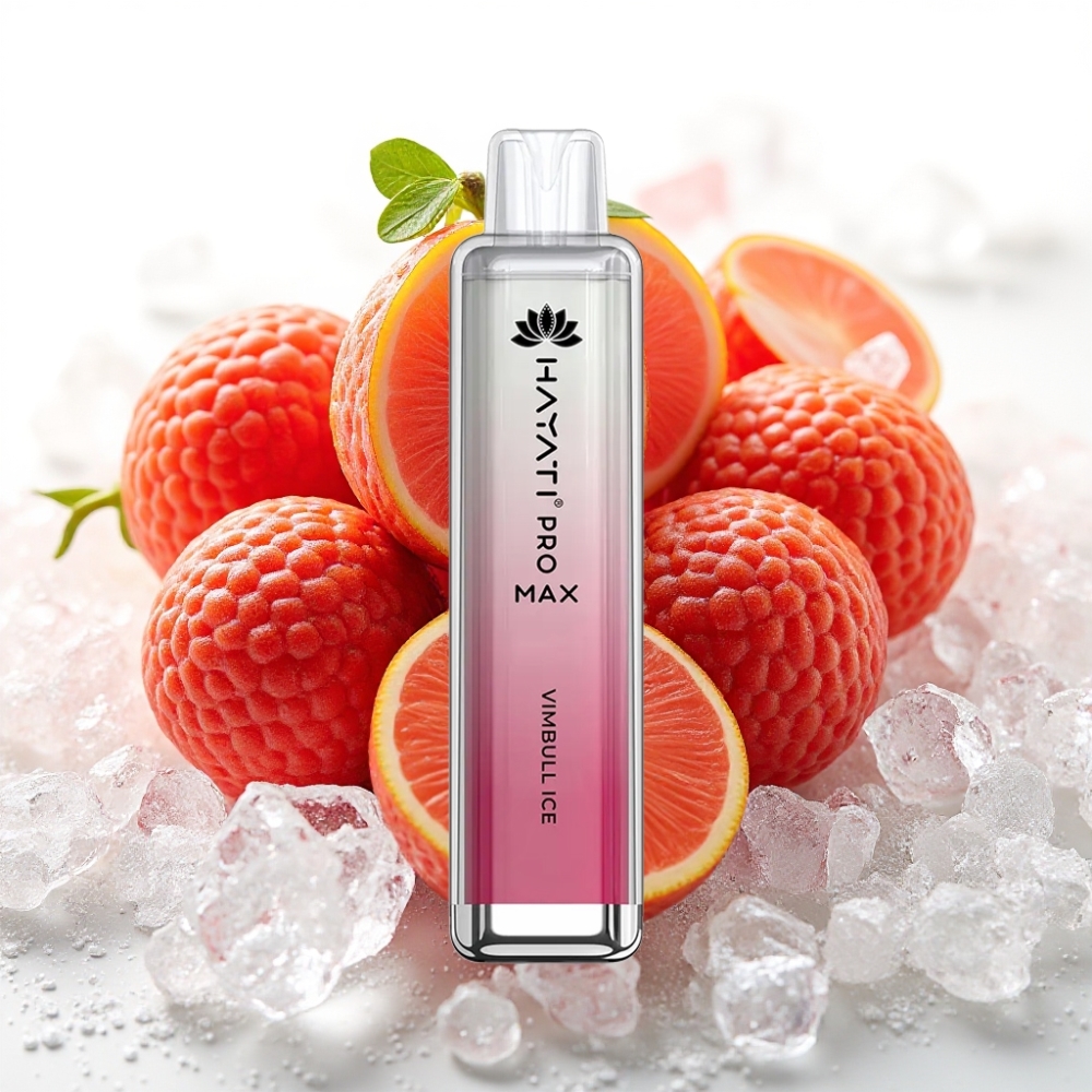 Hayati Pro Max 4000 Puffs Engangsdamp Iskald Vimbull, 1400mAh, 2ml/10ml, 2%/5% nikotin