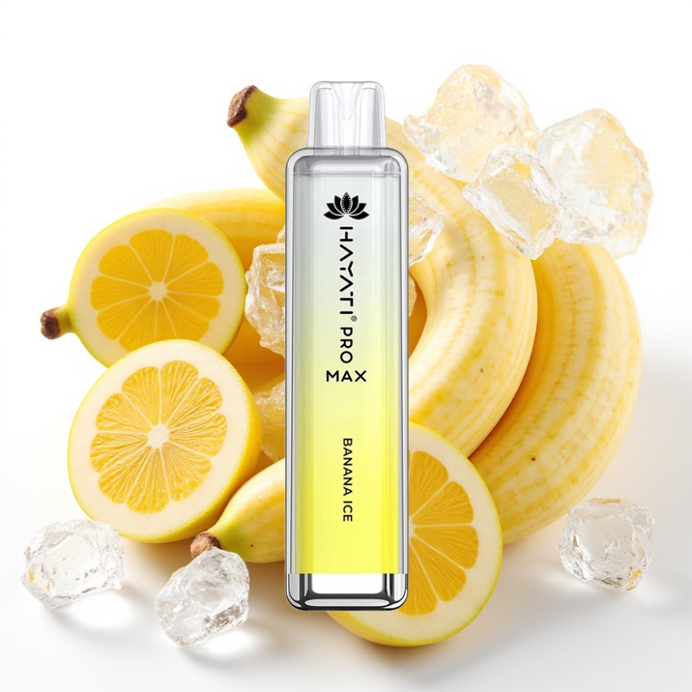 Hayati Pro Max 4000 Puffs Engangsdamper Banan Is | 2%/5% Nikotin | 1400mAh | 2ml tank med 10ml autofyll