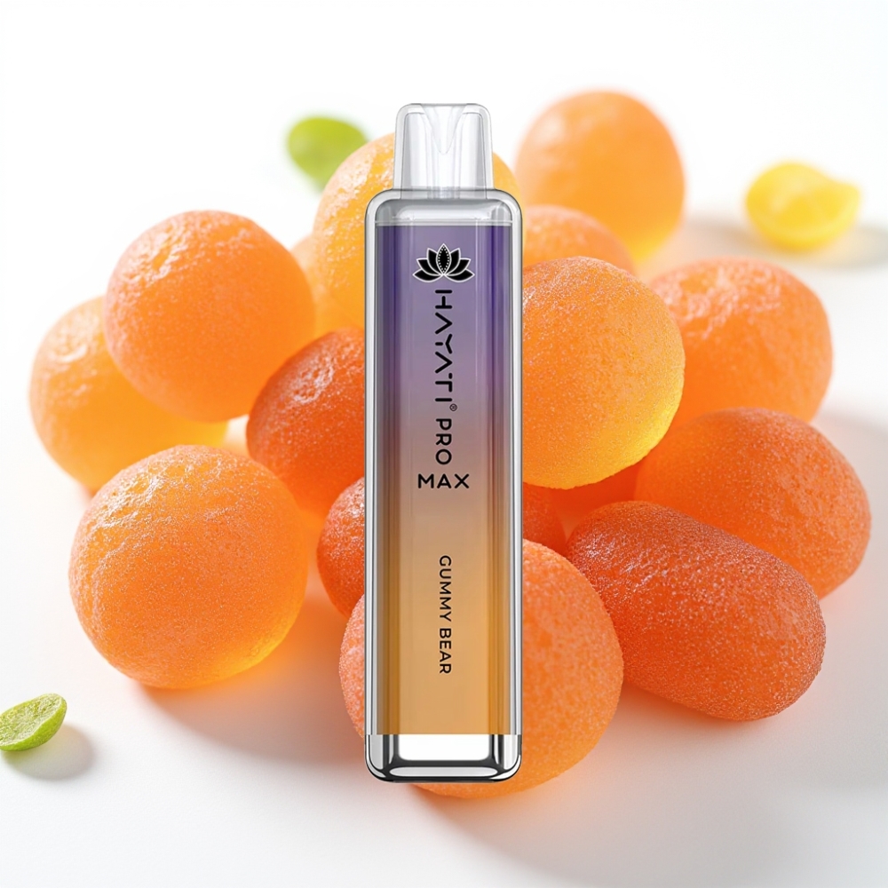 Hayati Pro Max 4000 Puffs Engangsvape Gummy Bjørn, 2%/5% Nikotin, 1400mAh, 28x28x120mm