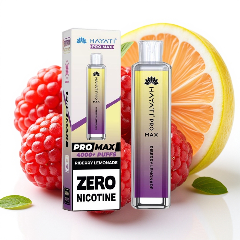 Hayati Pro Max 4000 Puffs Engangsvaper - 1400mAh, 2ml tank, TPD-godkjent, Ribbeplommonade