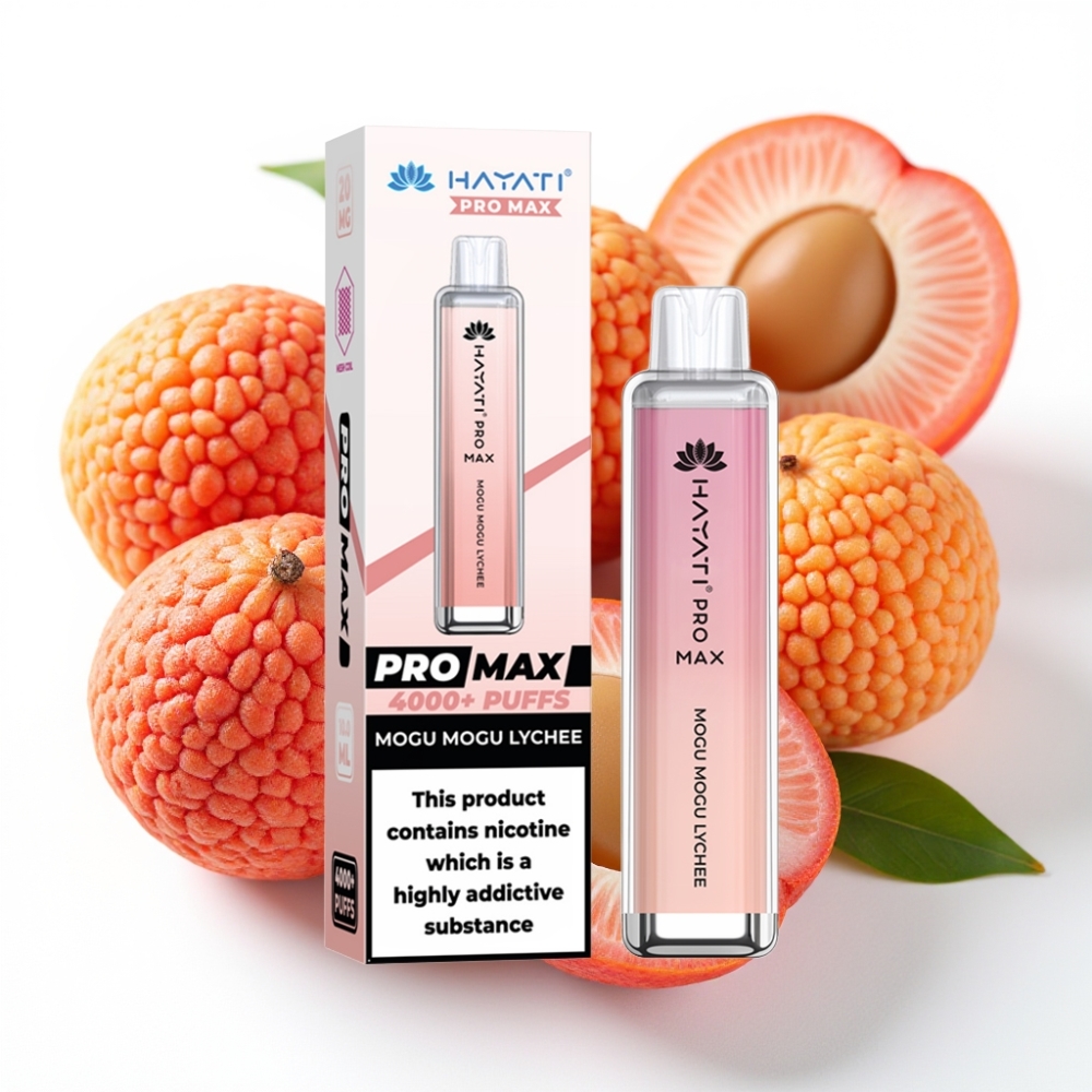 Hayati Pro Max 4000 Puffs Engangsvaper – 2%/5% Nikotin, 1400mAh, Lades, Lysikk