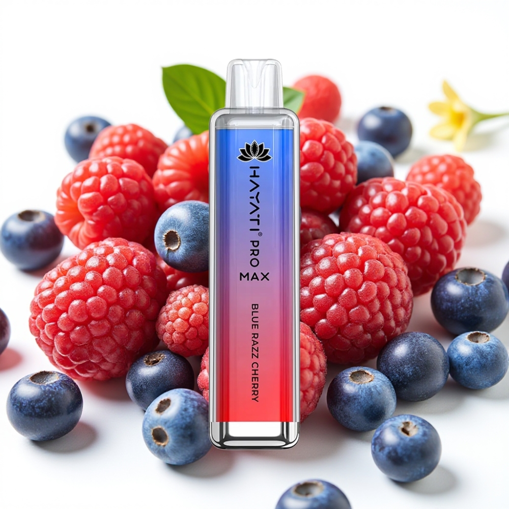 Hayati Pro Max 4000 Puffs Engangsvaper Blå Bringebær Kirsebær – 1400mAh, 2ml/10ml, 2%/5% nikotin