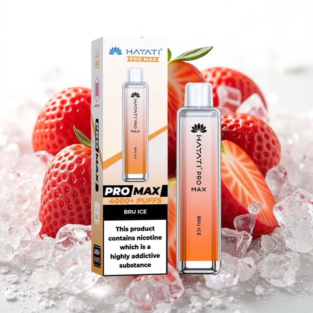 Hayati Pro Max 4000 Puffs Engangsvaper Bru Is 2ml/10ml 1400mAh Ladbar TPD
