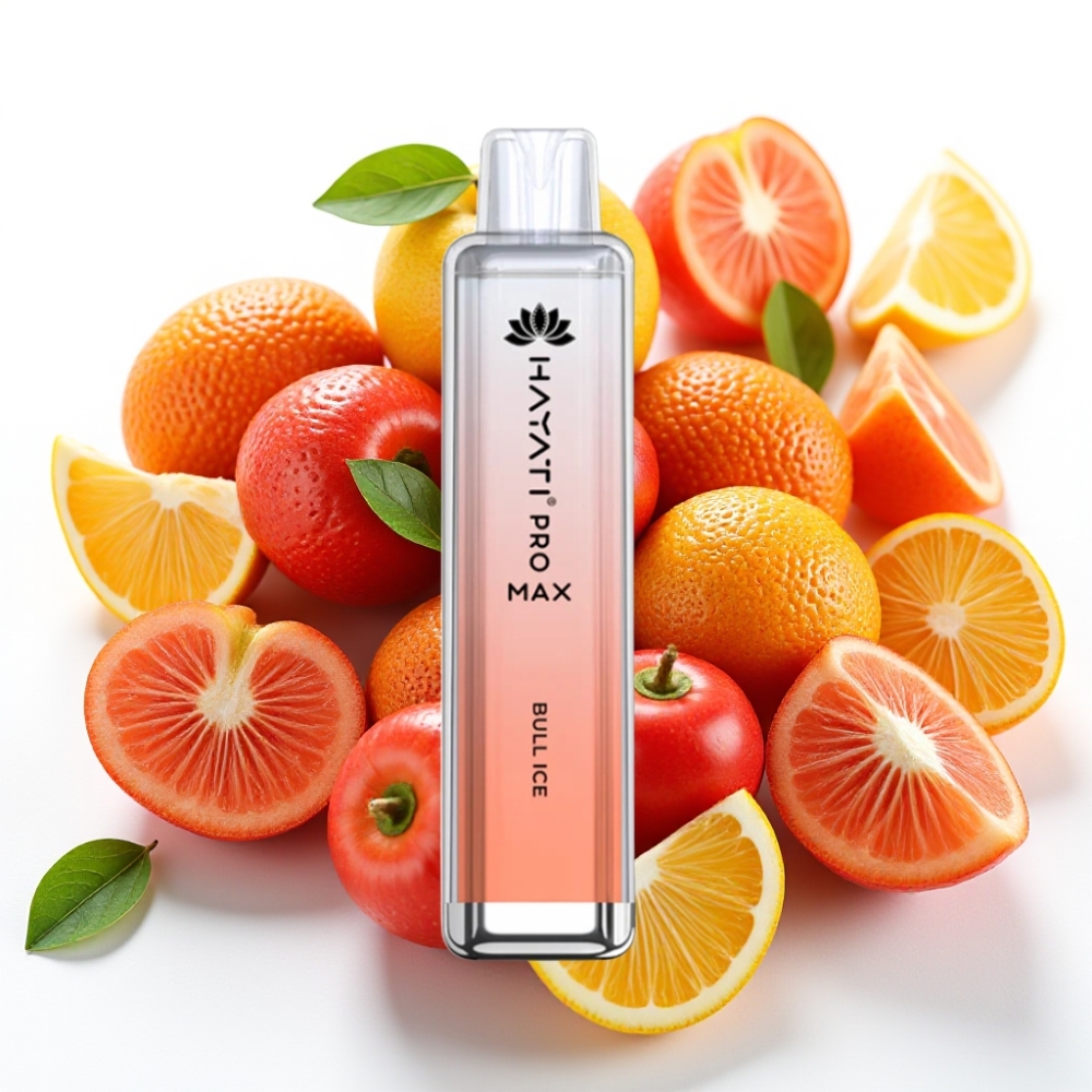 Hayati Pro Max 4000 Puffs Engangsvaper Bull Is – 28×28×120mm, 2%/5% Nikotin, 1400mAh Batteri, 2ml Tank