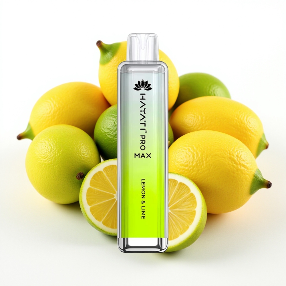 Hayati Pro Max 4000 Puffs Engangsvaper Sitron & Lime / 2ml tank, 1400mAh, 28x28x120mm