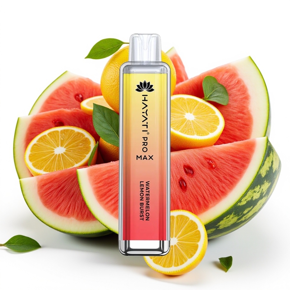 Hayati Pro Max 4000 Puffs Engangsvaper – Vannmelon Sitron Eksplosjon, 2%/5% Nikotin, 1400mAh, 2ml/10ml, TPD