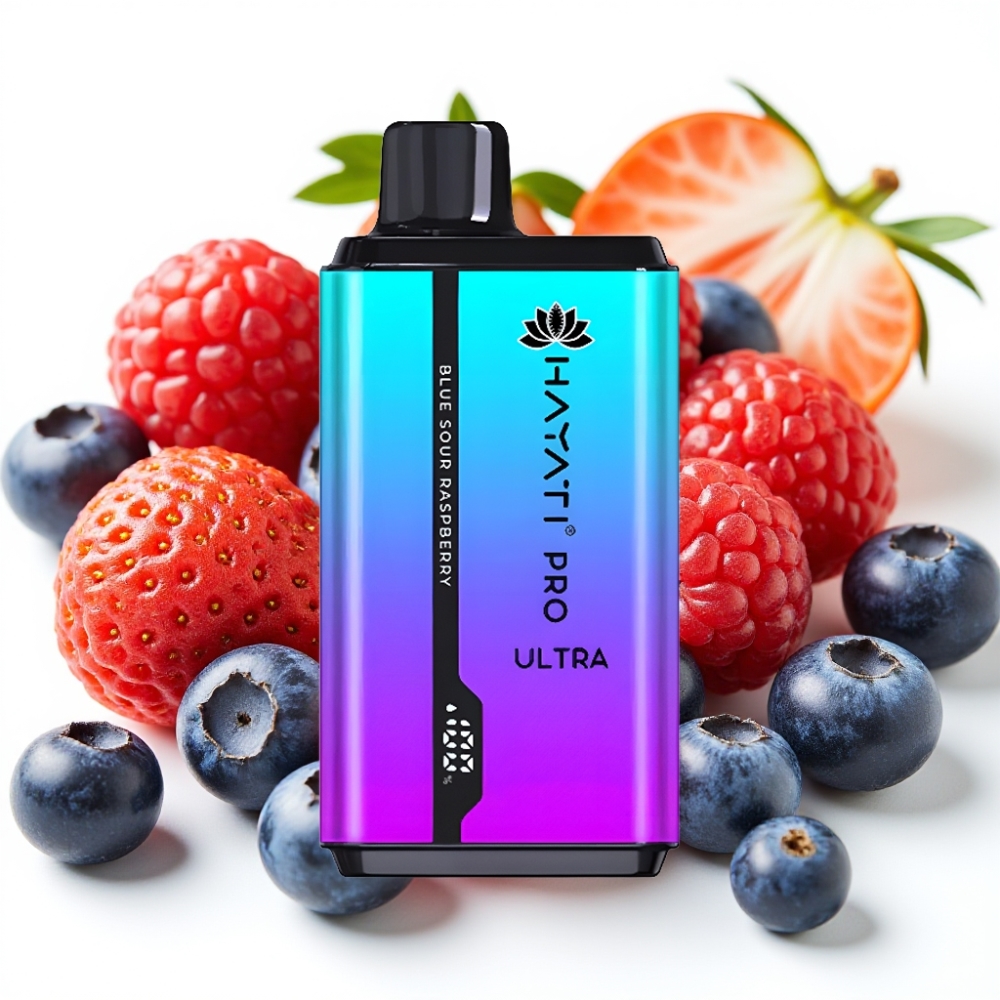 Hayati Pro Ultra 15000 Puffs Blåbær Jordbær Menthol Blåbær Bringebær Menthol 850mAh 24ml 2%