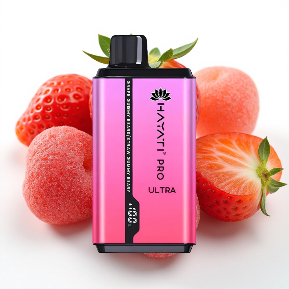 Hayati Pro Ultra 15000 Puffs Druetrollbær Jordbærtrollbær 850mAh 2×12ml 2% 49 smaker