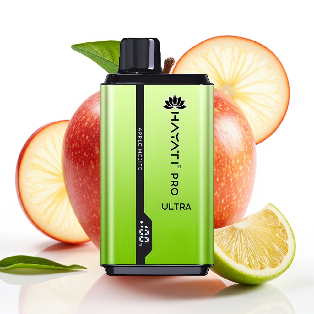 Hayati Pro Ultra 15000 Puffs Eple Mojito 850mAh 2×12ml 2% 49 smaker